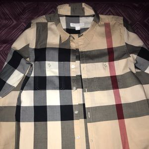 Plaid Burberry Button Up (Boys)